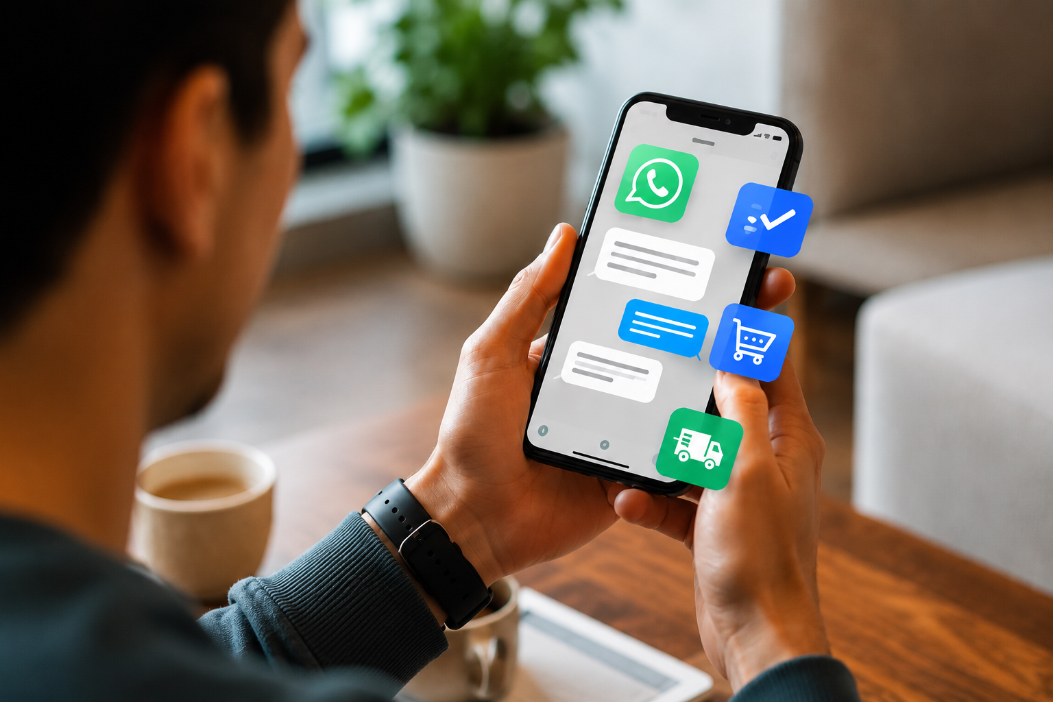 Atendimento digital em restaurante com múltiplos canais