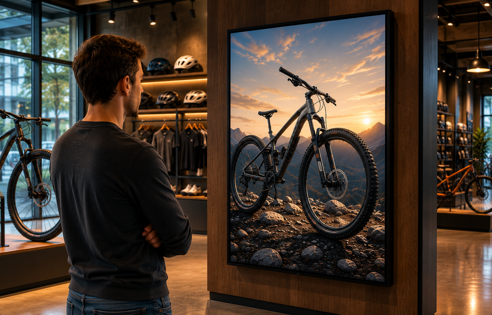 Displays digitais na experiência da loja